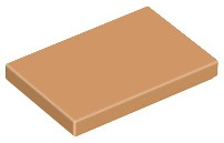 Lego New Stredný nugátový tanier 2x3 hladký 26603