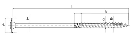 TESÁRSKE SKRUTKY NA DREVO 6x80 TORX TANIERE 100 ks WCT-06080 AZMET