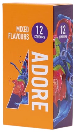 Pasante Adore Mixed Flavors kondómy 12 kusov