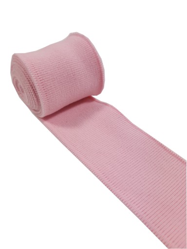 Široká ružová elastická manžeta na mikinu