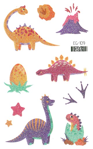 Umývateľné tetovanie pre deti GLITTER DINOSAURS EG109