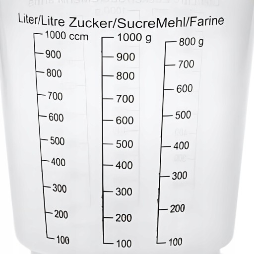 KUCHYŇSKÝ ODMERNÝ hrnček S ODBORNÝM džbánom ODMERA 1L