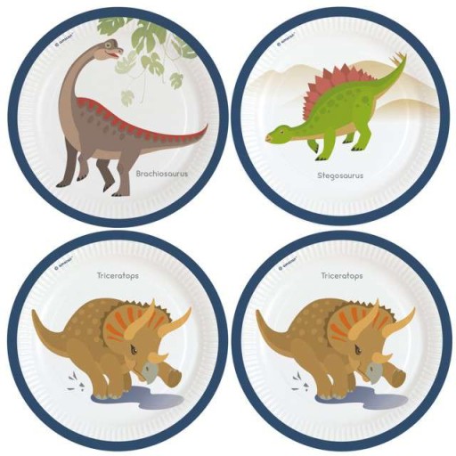 PAPIEROVÉ TANIERE DINOSAURS dino PARTY 8 ks