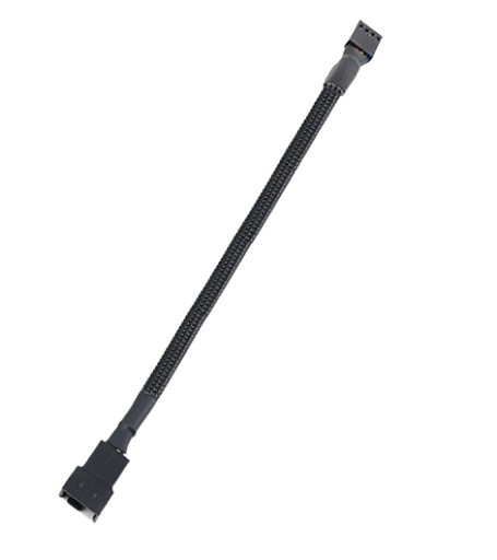 Predlžovací kábel pre PWM ventilátor, 4 pin, 27 cm, opletený adaptér