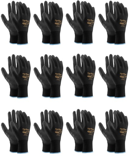 Ogrifox OX-POLIUR BB rukavice, potiahnuté polyuretánom, veľkosť 8 - M, 12 párov
