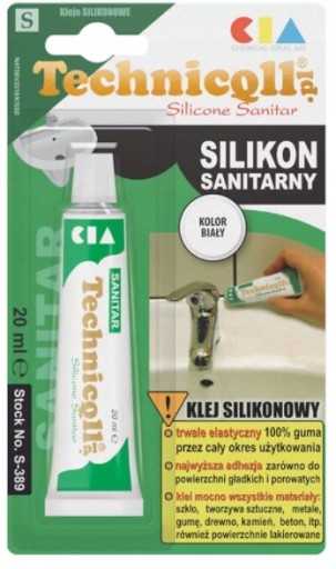 SANITÁRNY SILIKÓN V MALEJ TRUBKE, BIELY 20ml TECHNICQLL S-389