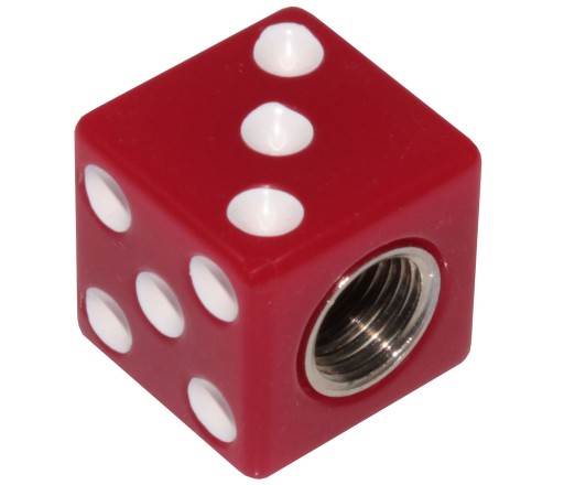 Krytky ventilov kolies Quad ATV Game Dice Red 2x