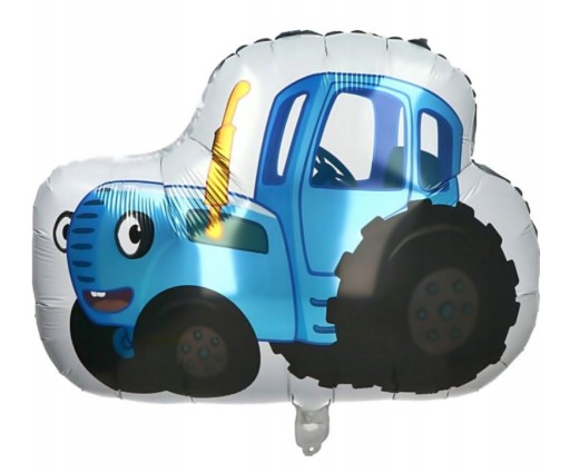 NARODENINOVÝ FÓLIOVÝ BALÓN, MODRÝ TRAKTOR, VEĽKÝ S HEL.