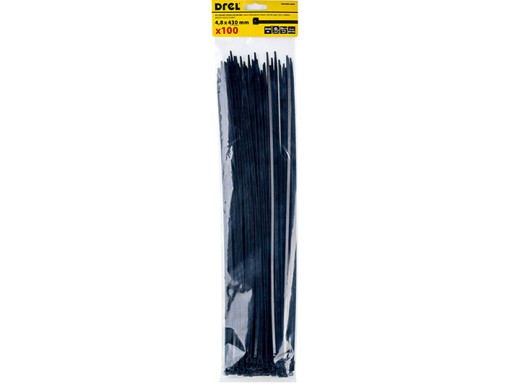 KABELOVÉ VIAZAČKY 4,8X430MM NYLONOVÉ ČIERNA UV DREL VIAZAČKY 100ks