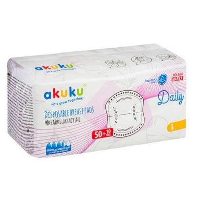 AKUKU ABSORBNÉ LAKTAČNÉ VLOŽKY 60 ks MEGAPAKA