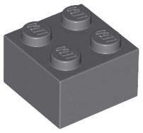 LEGO 3003 BRICK 2x2 tmavosivá NOVINKA (15g) 12 ks.