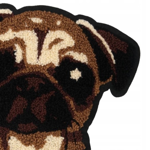Veľká vyšívaná nášivka Pes Mops Buldog 23 cm