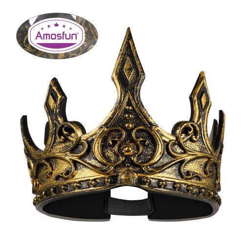 ROYAL IMPERIAL CROWN kráľovský cosplay realistický vzhľad v zlatých tónoch