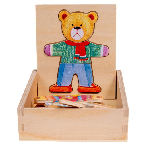 SMILY PLAY Drevené puzzle Montessori kocky