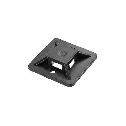 Samolepiaci držiak káblovej pásky 30x30mm čierny 10 ks.