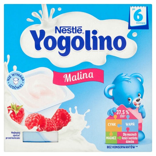 Nestlé Yogolino mlieko a ovocný dezert malina po 6 mesiacoch 400 g