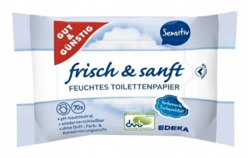 G&G Sensitive vlhčený toaletný papier 70 ks