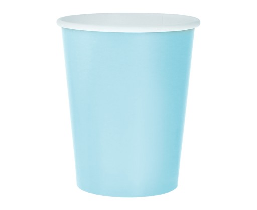 Svetlomodré papierové poháre 270 ml 14 ks.