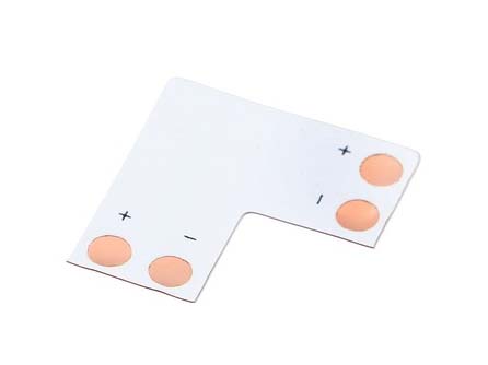 Uhlový konektor LED pásik 8mm rohový konektor PCB