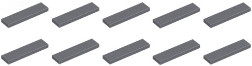 LEGO dlaždice 1x4 C. Grey 2431 4211053 - 10ks