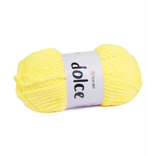 100g Polyesterová priadza YarnArt Dolce žltá 851