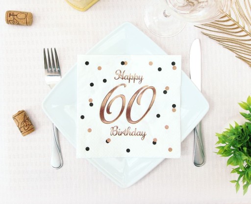Happy 60 Birthday obrúsky 20 kusov Birthday