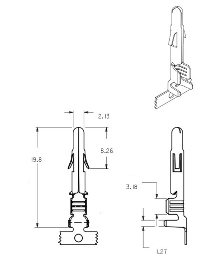 MLX konektory samec /10ks/ 0,75-1,5mm²