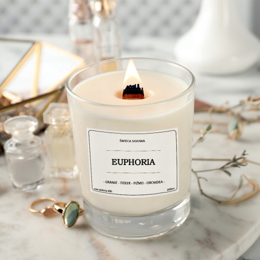 EUPHORIA sójová vonná sviečka 200ml