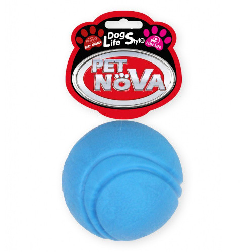 Gumová loptička pre psa Pet Nova s vôňou hovädzieho mäsa, 5cm