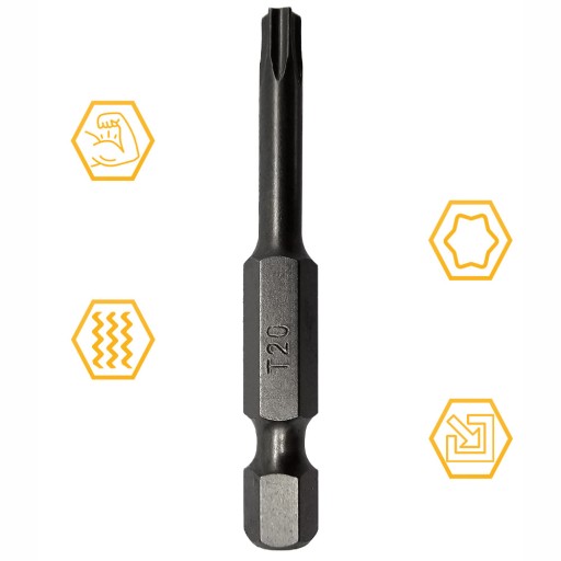 TX20 SKRUTKOVACIE HROTY BIT 50mm STAR TORX TORSION COBIT 1ks