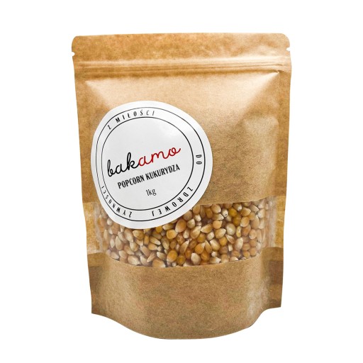 POPCORN 1kg Zrno na pečenie FRESH 1000g Bakamo