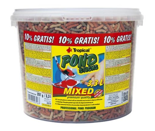 Tropické KOI POND Sticks Zmiešané 3,3L vedierko