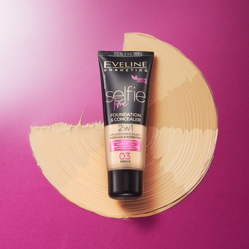 Eveline Selfie Time Covering Foundation 01 Porcelain
