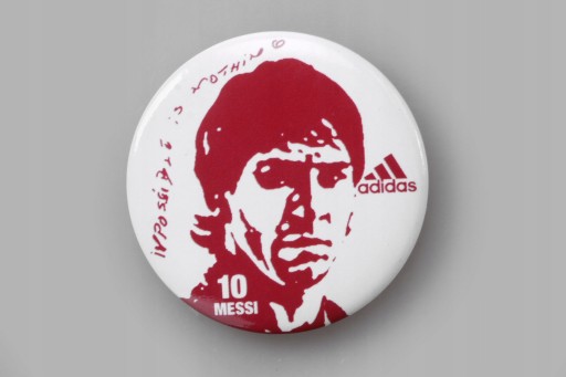 Messi Argentína Mundial odznak Adidas