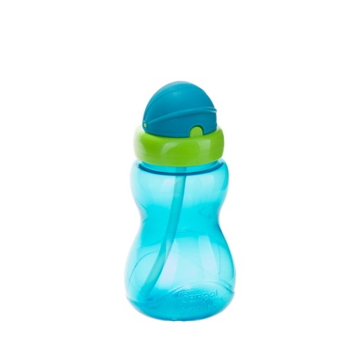 CANPOL Hrnček, fľaša na vodu so slamkou, tuba, 270 ml, 4 farby