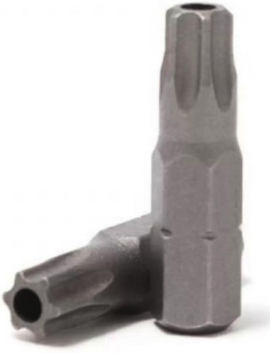 TORX BEZPEČNOSTNÁ SKRUTKOVACIA ČEPEĽ T25 x 25MM KONCOVÝ BIT NA SKRUTKU 1/4''