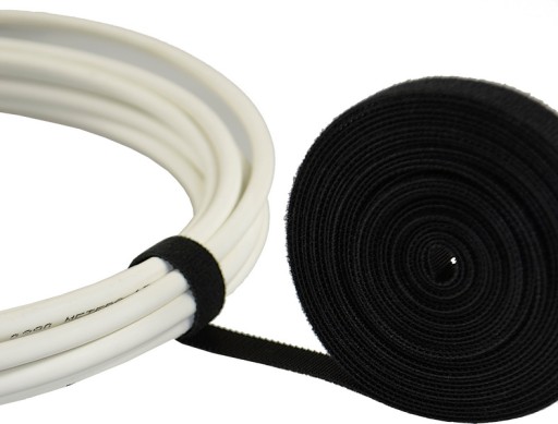 Páska na organizovanie káblov, pásik na suchý zips, 13 mm, 5 m, čierna