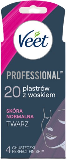 VEET Voskové pásiky na tvár 20 pásikov