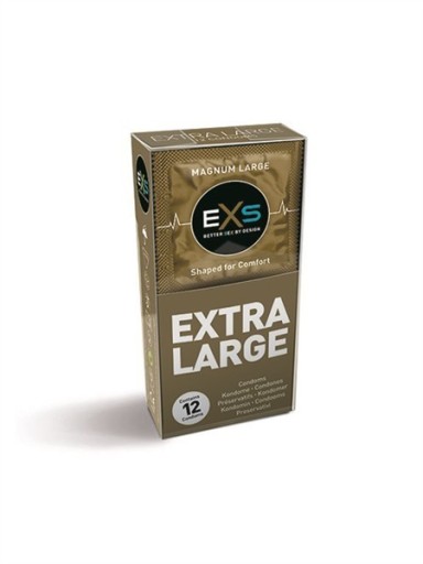EXS MAGNUM orgazmické kondómy, väčšia veľkosť, klasický sex, 12 ks.