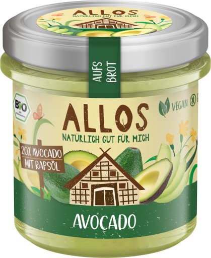 BEZLEPKOVÁ BIO AVOKÁDOVÁ KRÉMOVÁ PASTA 140 g - ALLOS