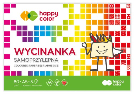 FAREBNÝ SAMOLEPIACI VÝREZNÝ BLOK - A5/8K 80g