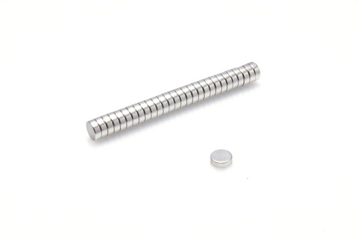 Cylindrický neodymový magnet MW 6x2 N38, sada 10 kusov