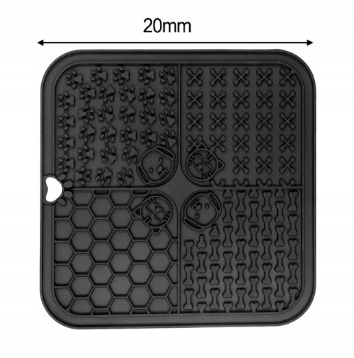 Large Tray Bowl Antistresová podložka na lízanie, ktorá spomaľuje jedenie Black