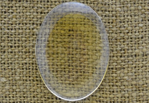 Oválny sklenený kabošon 30 x 40 mm