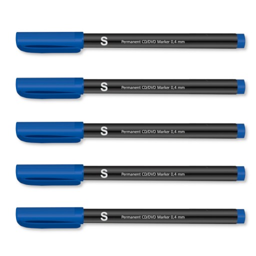 Jemné pero 0,4 mm DVD fóliové pero Blue Set x5