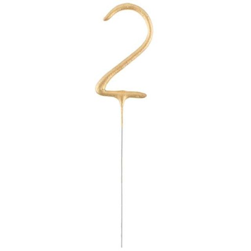 Prskavky DIGIT 2 zlaté číslo NARODENINY
