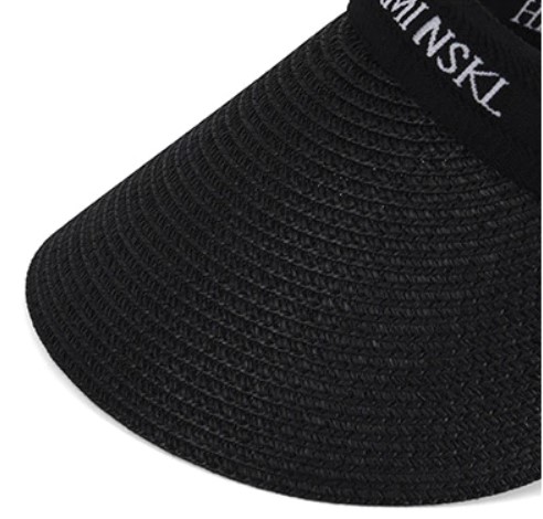 SLNEČNÁ CLONA SLAMANÁ LETNÁ ČIAPKA ČIERNA