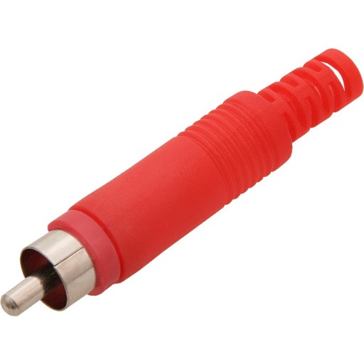 RCA zástrčka pre červený plastový kábel HQ / 1043
