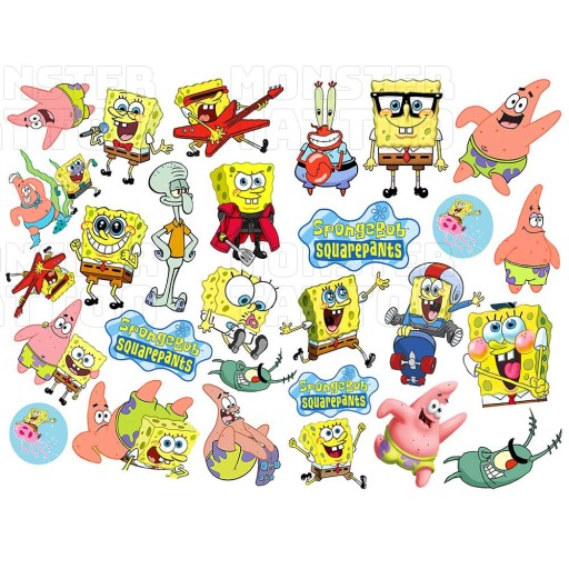 UMÝVAJÚCE DOČASNÉ TETOVANIE PRE DETSKÉ DETSKÉ SPONGEBOB ORIGINÁLNE VZORY