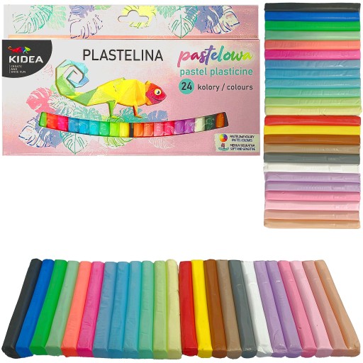 KIDEA SCHOOL Plastelína 24 PASTELOVÝCH FARIEB